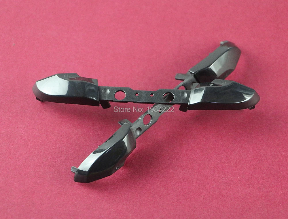 2pcs สีดํา LR ปุ่มสําหรับ Xbox One S XBOXONE Slim Controller RB LB กันชนปุ่มทริกเกอร์ Mod Kit เปลี่ยนชิ้นส่วนซ่อม