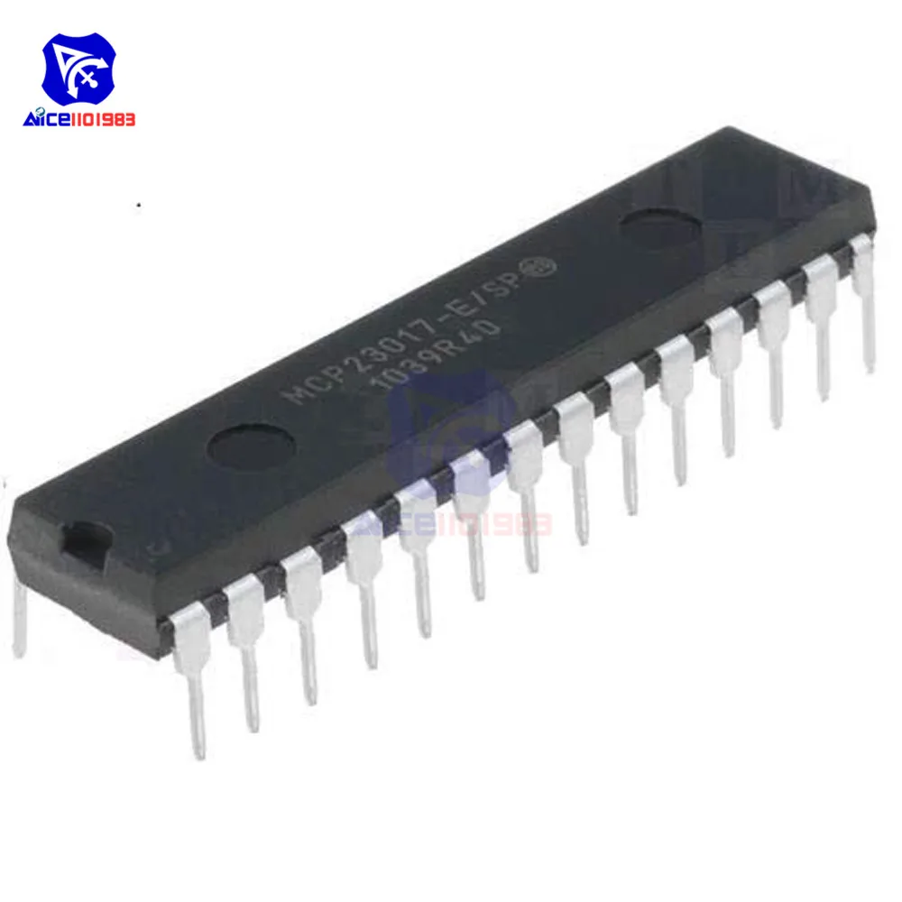 IC Chips MCP23017-E/SP DIP-28 MCP23017 16-Bit I/O Expander with I2C Interface IC Original Integrated Circuits