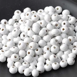 6mm 1000Pcs White Natural Wooden Round Ball Spacer Beads For Jewelry Making DIY 2017 New MT0223