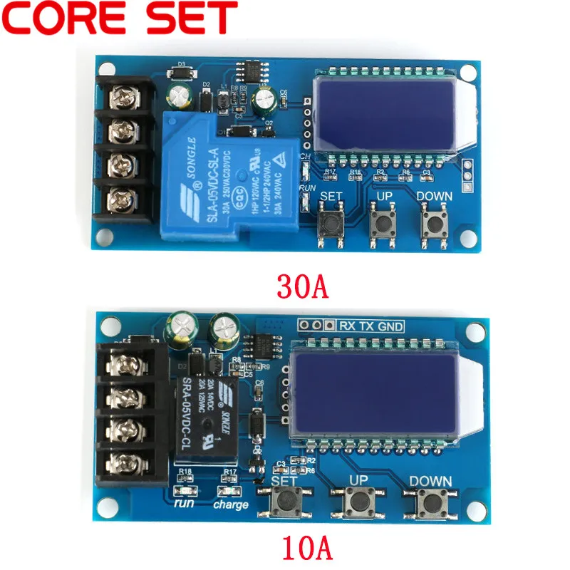 6-60v 30A 10A Solar Battery Controller Charge Protection Board Charger Time Switch 12v 24v 36v 48v Lead-acid Battery Capacity