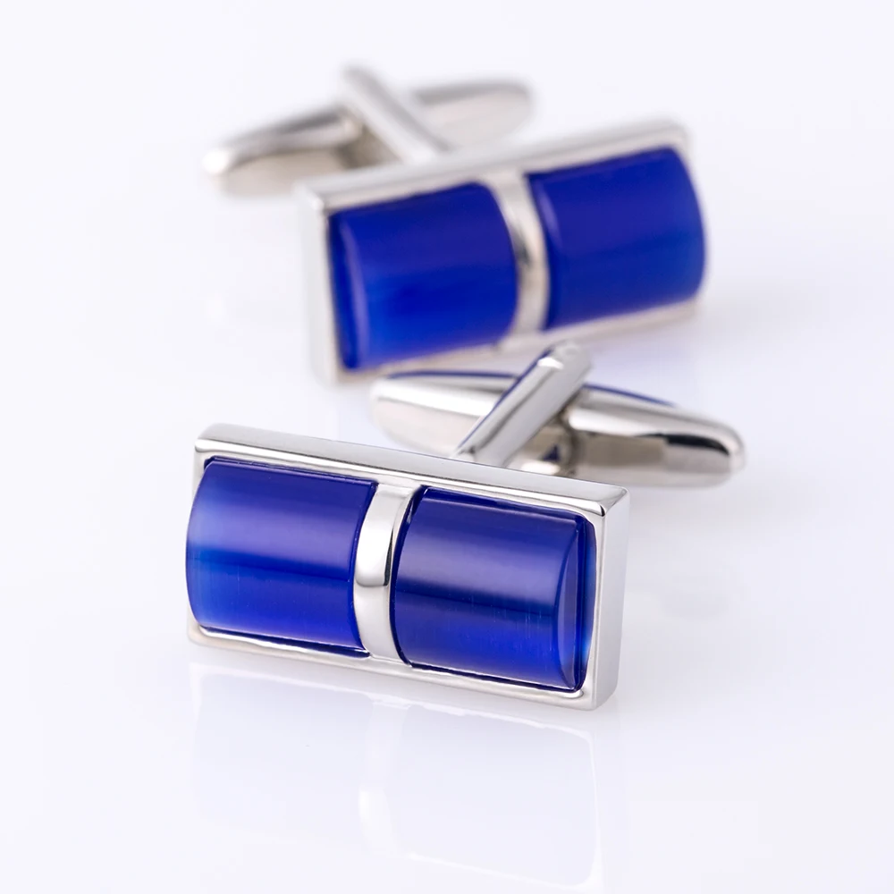 KFLK jewelry shirt cufflinks for mens Brand Blue Cuff link Wholesale Button Male High Quality Luxury Wedding Groom guests