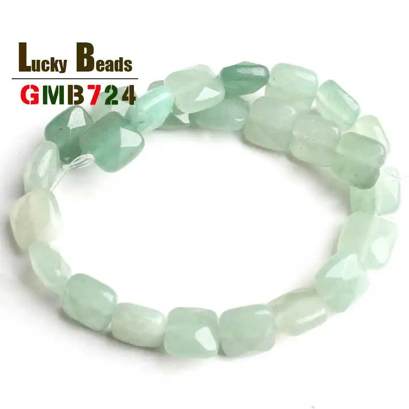 Natural Opal/Blue Sodalite/Unakite/Aventurine Stone Beads 8*8mm Square Loose Bead For Jewelry DIY Making Bracelet Necklace 7.5\'\'