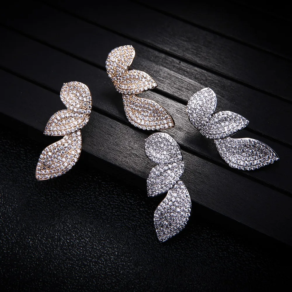 

Trendy clear white Water Drop Cubic Zirconia WomenTassel Earring Brazil Style Drop Earring Brincos Bijoux GiftsTrendy E8012