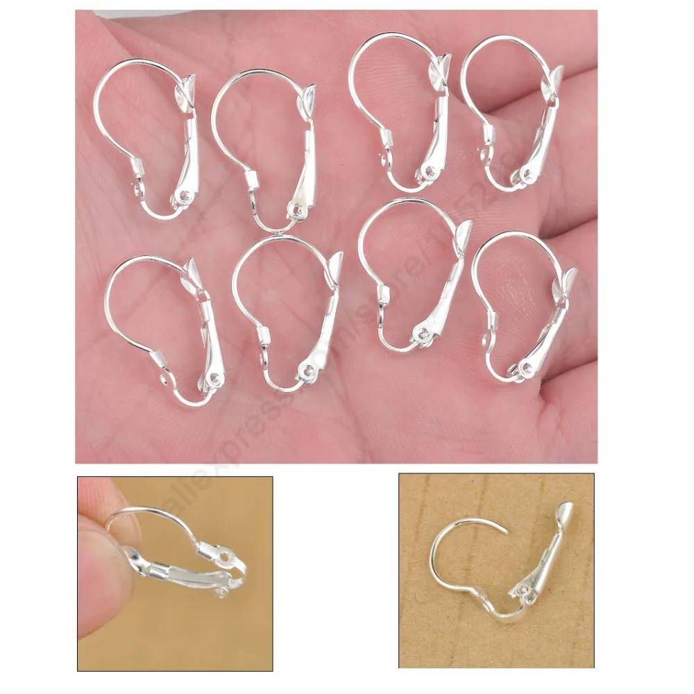 

Design Jewelry Findings Silver French Leverback Ear Wire Hook Claps For Design Beadings Jewellery Component Fashion Accessories