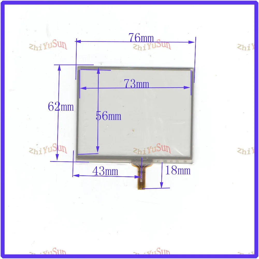 

ZhiYuSun 5PCS/Lot AT 389 3.5 inch Resistive touch screens 3.5 inch 4 lines 76mm*62mm screen free shipping GLASS welding type