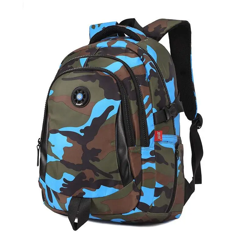 SUNNY Korean version camouflage casual shoulder burden reduction students school bags children leisure travel backpack schoolbag