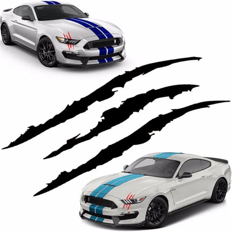 38cm Car Vinyl Decal Eye Catching Sticker Claw Marks Decal  Sticker for Car Headlamp