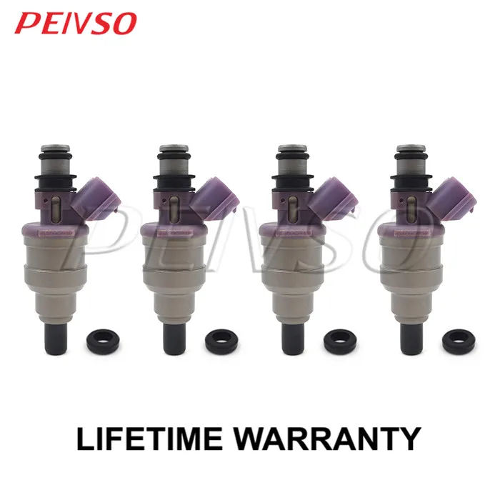 PEIVSO 4pcs 195500-2310 06164-P7A-000 Fuel Injector For Honda Logo / Capa / HR-V / Life III / Vamos GA3 D13B 1955002310