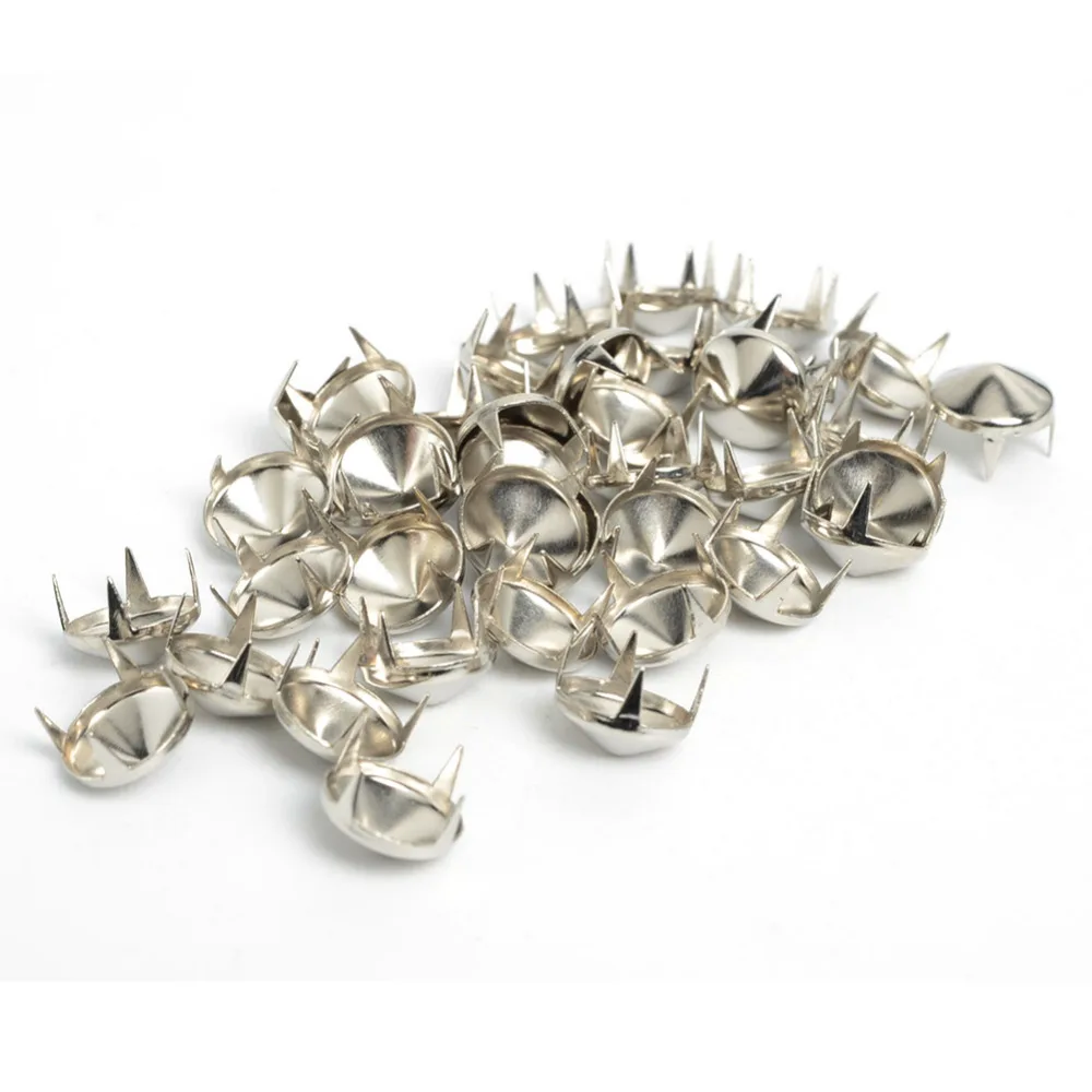 Round Metal Leather Studs and Spots, Rivets for Punk Bag, Garment Accessories, Clothes Sewing Rivet, Collar Decor,10mm, 200PCs