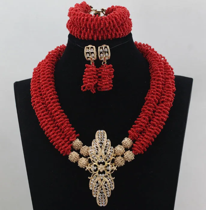 

New Gorgeous Purple Beads Necklace Jewelry Set for Women Purple Bib Statement Necklace Set Seed Beads Design ABL781