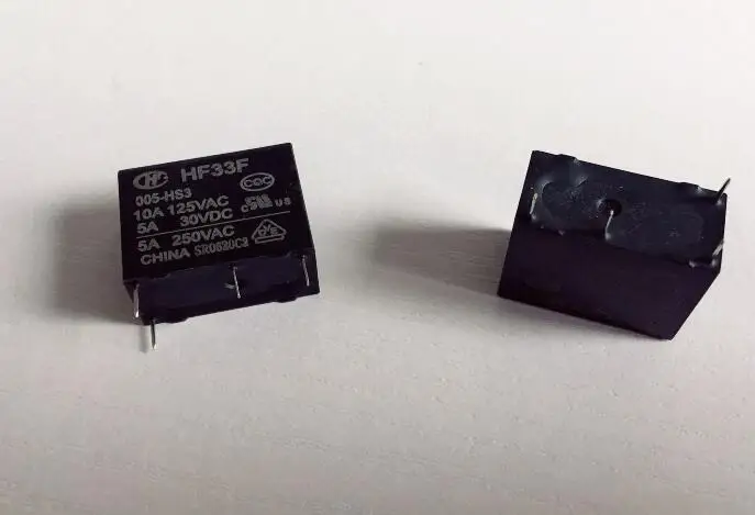Relés De Potência Pçs/lote 20 JZC-33F HF33F HF33F-005-HS3 HF33F-012-HS3 HF33F-024-HS3 5A250VAC 4PIN
