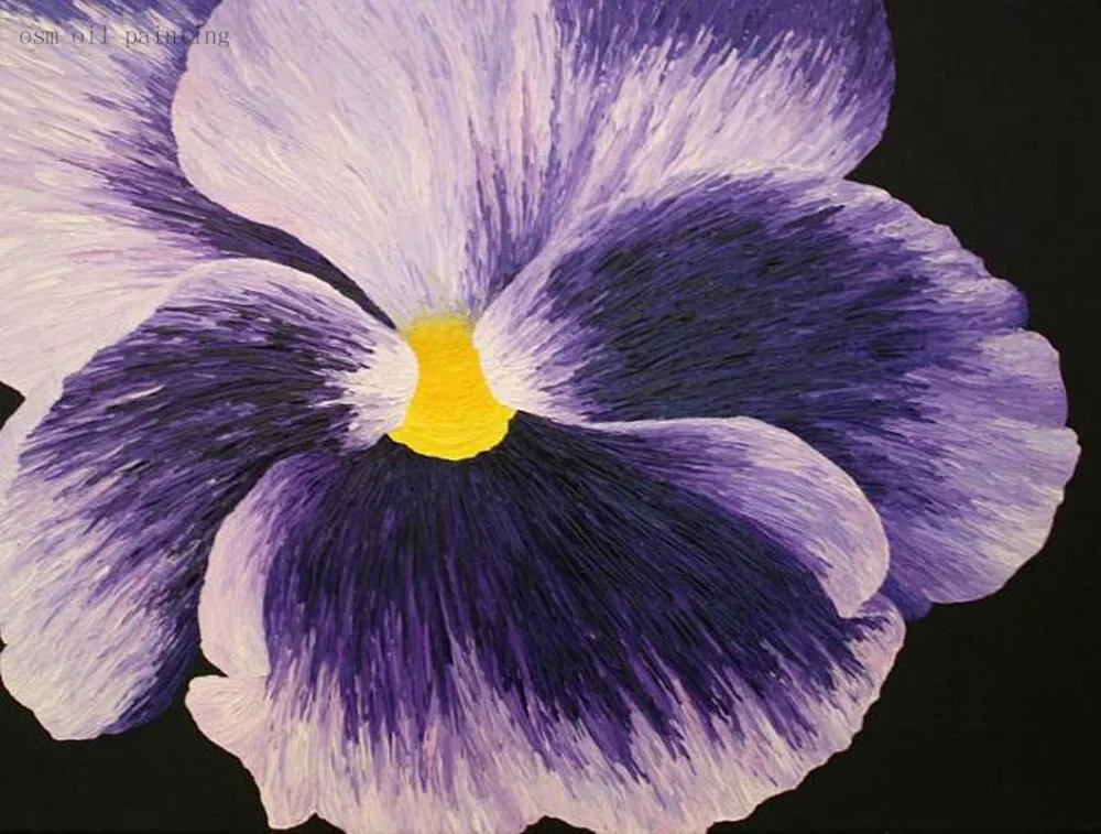 Top Artist Hand Painted Beautiful Flower Series Violet Oil Painting on Canvas Decorative Home Hotel Wall Artwork Oil Painting