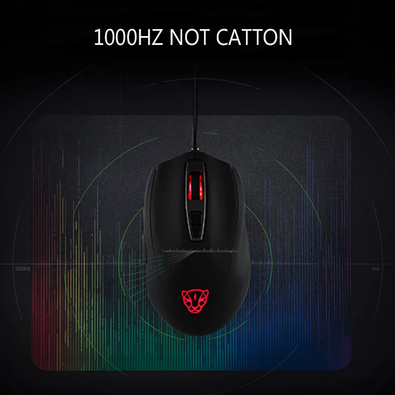 Motospeed V60 RGB Gaming Mouse Gamer Programming 5000DPI USB Computer 7 Button Wried Optical Mice Backlit Breathe LED for PC Lap