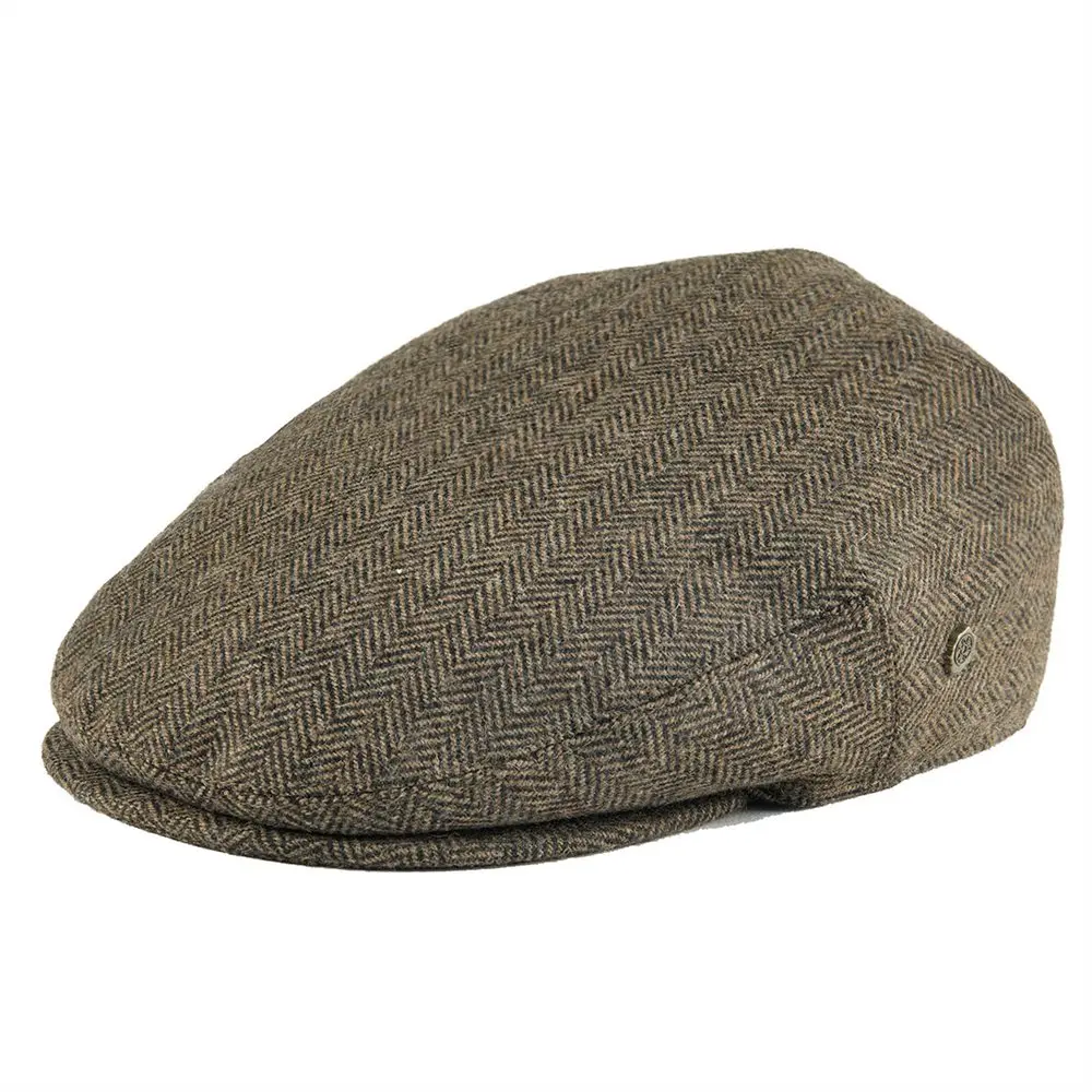 Wool Tweed Herringbone Driver Cap product image