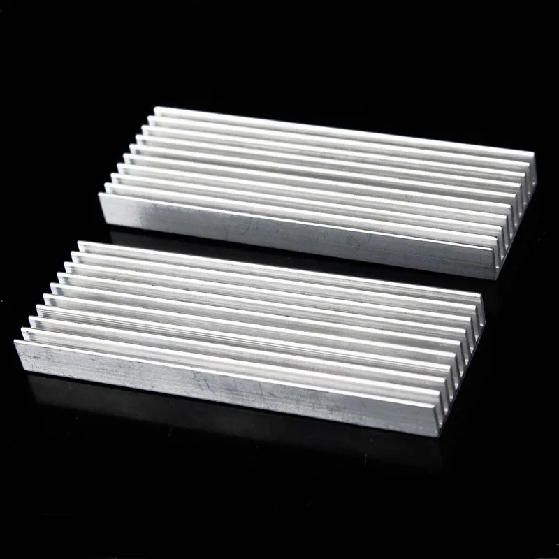 100pcs Gdstime 100x35x10mm Heatsink Cooler Cooling Fan Aluminum Heat Sink Radiator 100mm x 35mm x 10mm