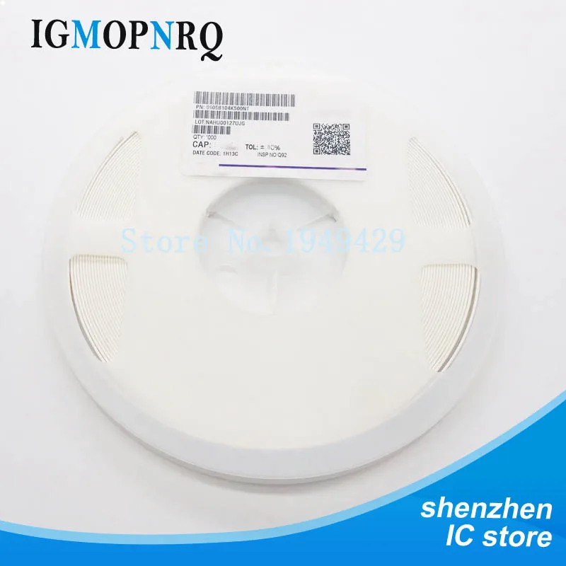 

1reel 1206 SMD Ceramic Capacitor 10NF 100NF 1UF 2.2UF 4.7UF 10UF 1PF 22PF 22NF 4.7PF 47PF 4.7NF 220NF 4000PCS 2000PCS