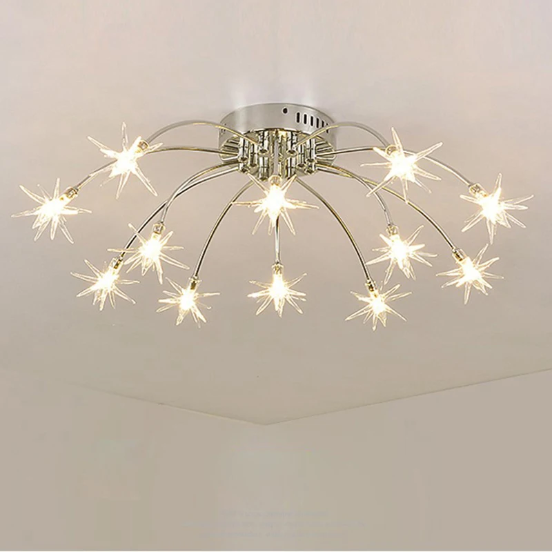 

Modern Led Ceiling Lights Flower Glass Lamp Bedroom Kitchen Children Room Ceiling Chandelier Indoor Lighting decorate Fixtures