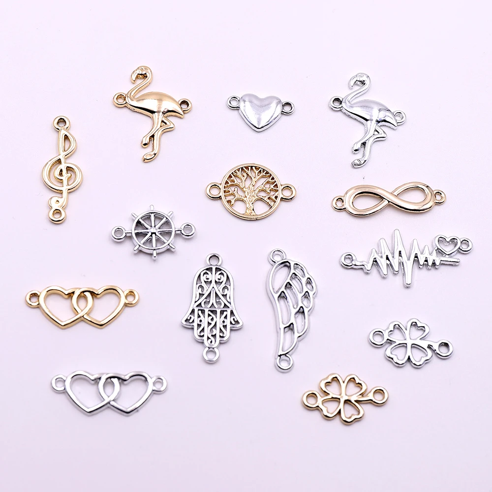 Hot 10pcs Silver Color Connectors Charms Components Animal Connectors Accessories for DIY Jewelry Making Wholesale Price