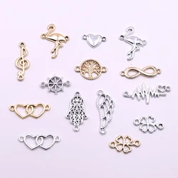 Hot 10pcs Silver Color Connectors Charms Components Animal Connectors Accessories for DIY Jewelry Making Wholesale Price