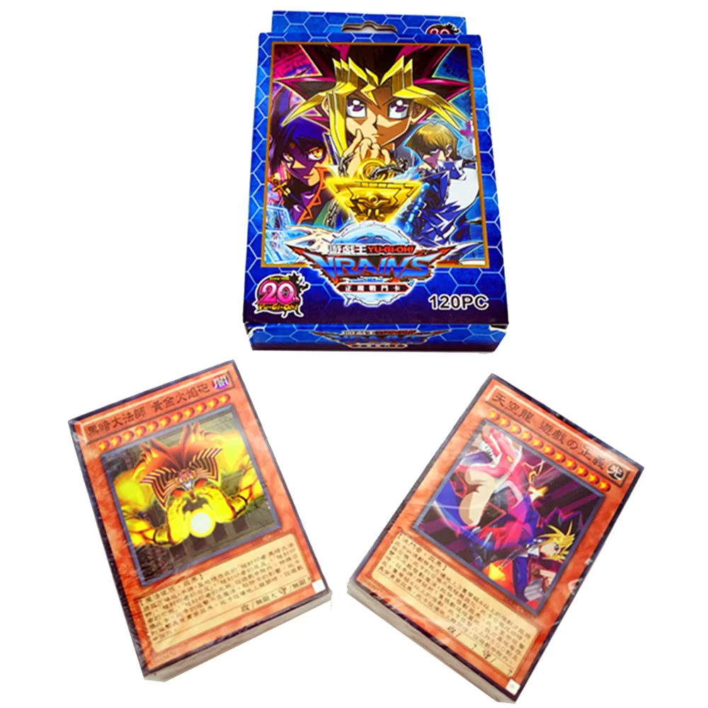 New 120PCS  Yu Gi Oh Game Cards Cartoon Yugioh Play Cards Japan Boy Girls Yu-Gi-Oh Cards Collection Fun Toys