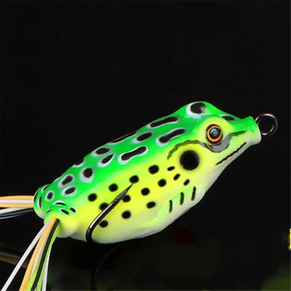 1Pcs 4cm 6g Artificial Soft Ray Frog Lure Fishing Lures Silicone Bait Treble Hooks For Carp Fishing Tackle Wobblers 12 Colors