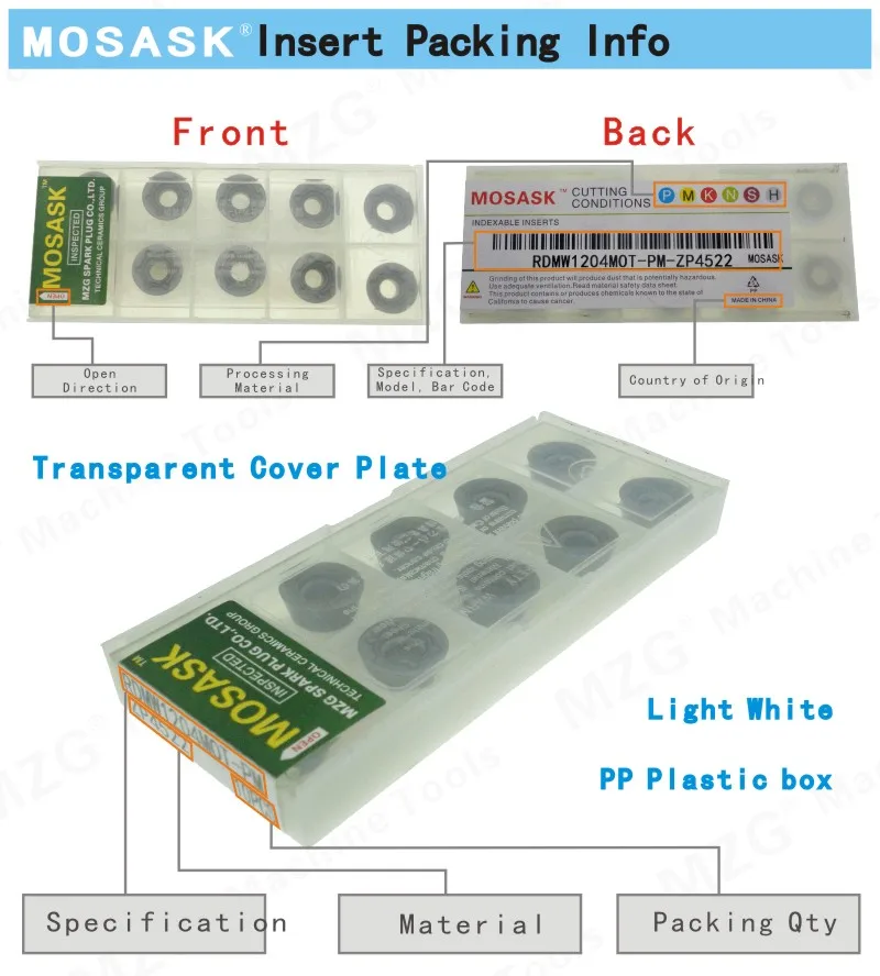 Imagem -05 - Mosask-inserções de Carboneto de Tungstênio Rosqueamento Interno Usinagem de Processamento Geral Aço Inoxidável 06 08 11 16 ir A60 Zp10 10 Pcs