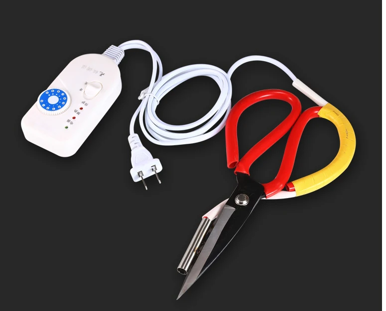 

Electric Heating Tailor Scissors For Fabric Cloth Trademark Ribbon Heating Cutter 220V 100W Non-polar Thermostat Scissors