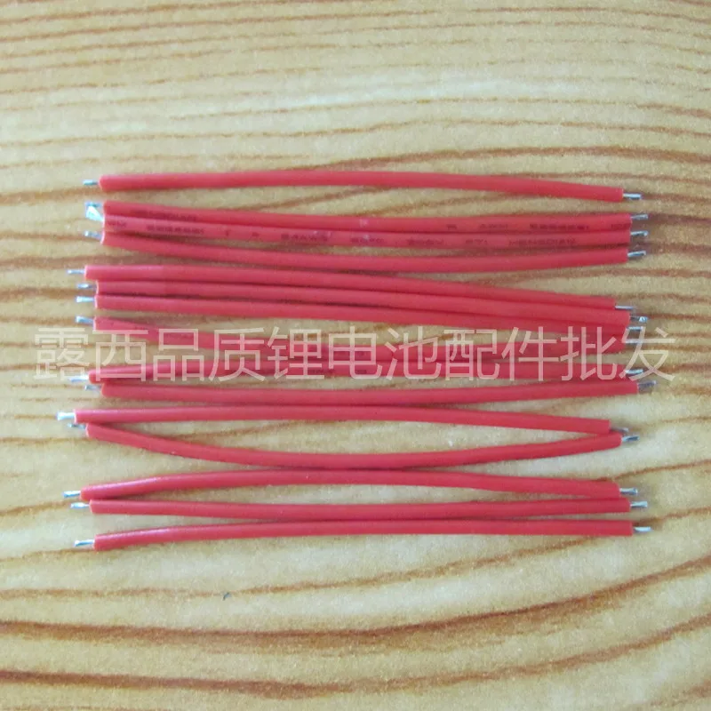 100pcs AWG cavo in silicone 18650 dedicato filo nero filo di collegamento filo materiale doppia testa stagno specifica 0.8*100mm