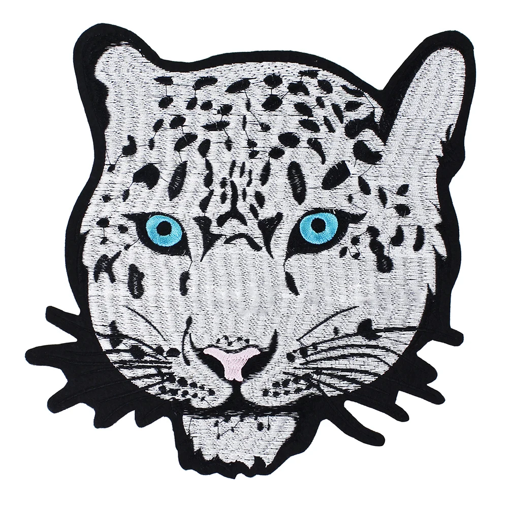 

10pieces Leopard Head Patches Embroidery Fabric Applique Iron on Badges for T-Shirt Clothes Decorated Sewing Accessories TH1130