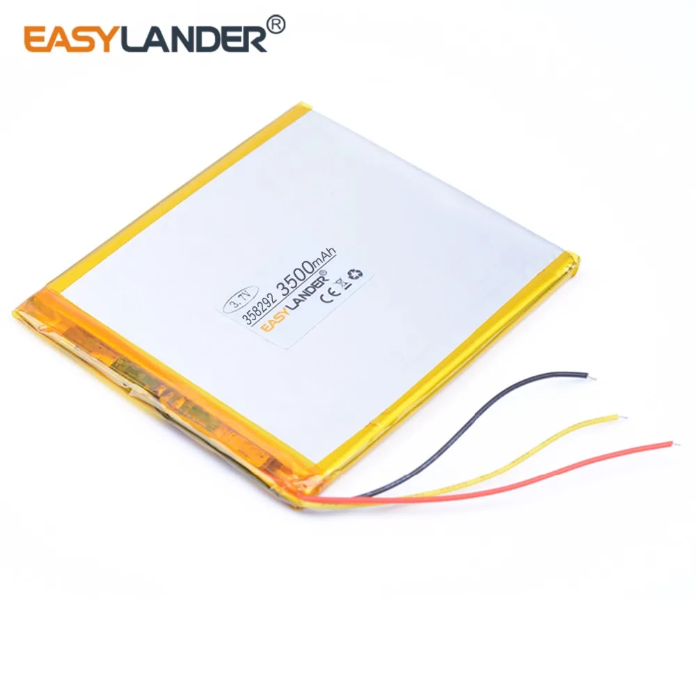 3.7V 3500mAh 358292 Rechargeable Lithium Li-ion Li Polymer Battery for Prestigio MultiPad PMT3797 3G Wize 3797 358090