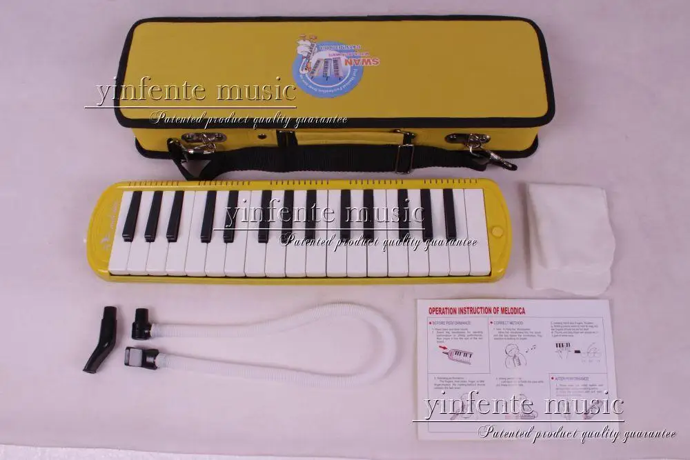 

New 32 KEY MELODICA yellow Nice Bag Nice Sound High quality Swan 1x