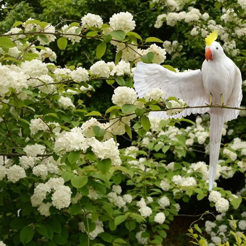 real life Bird feathers  hello 'wings parrot huge 80cm white cockatoo parrot home garden decoration party prop toy gift h1460