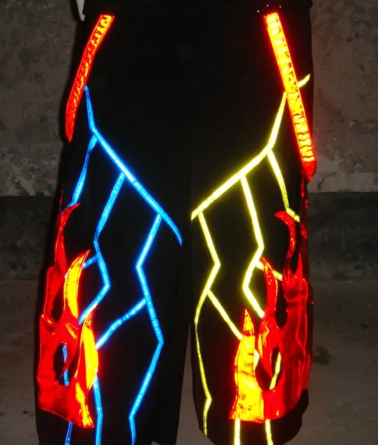 Melbourne Shuffle Pants Fluorescence Raver Ore Fire Techno Hardstyle Tanz Hose Fluoreszierend DJ PHAT Trousers New