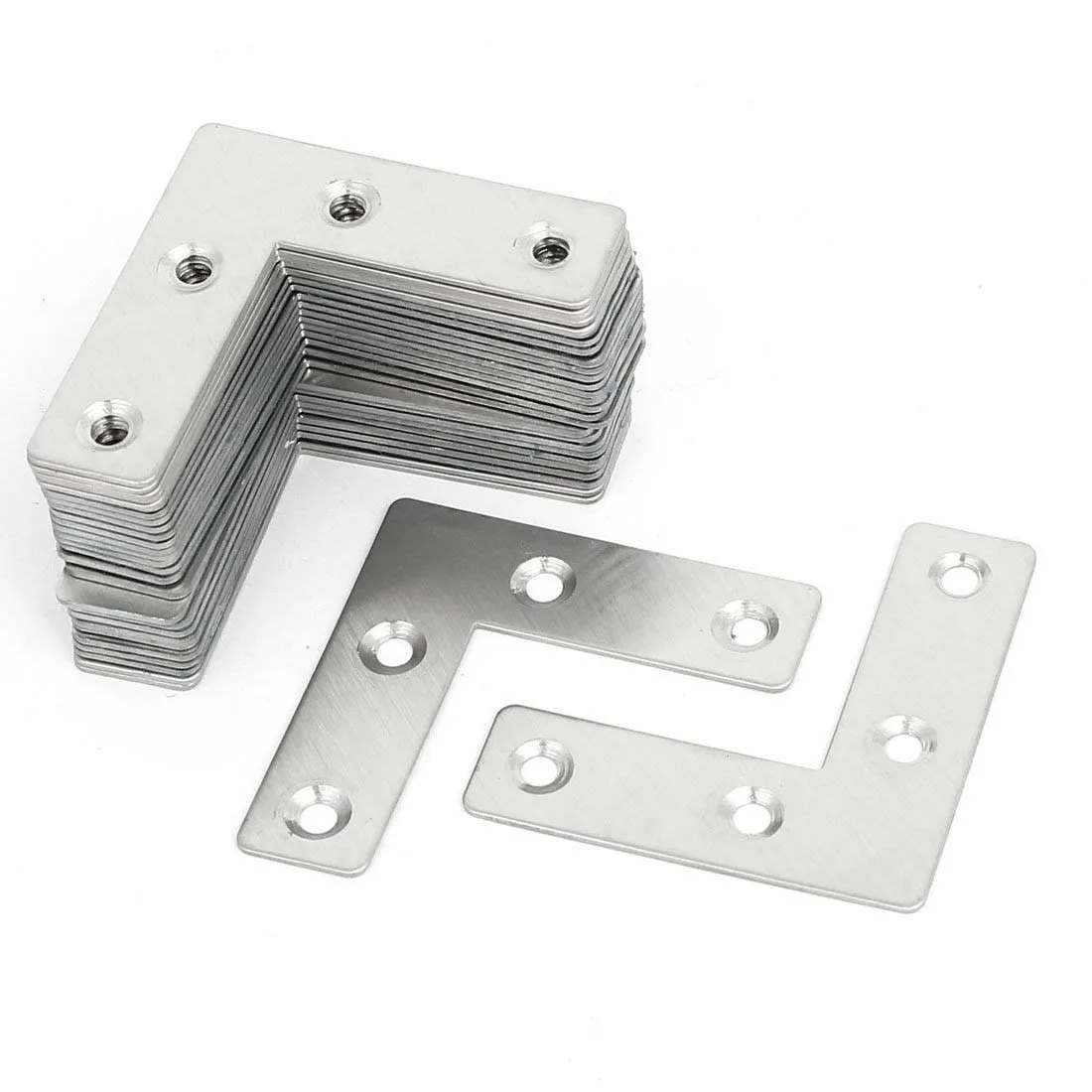 30pcs stainless steel Angle Plate Corner Brace 50mmx50mmx1mm L Shaped Flat Fixing Mending Repair Plates Brackets Repair Bracket