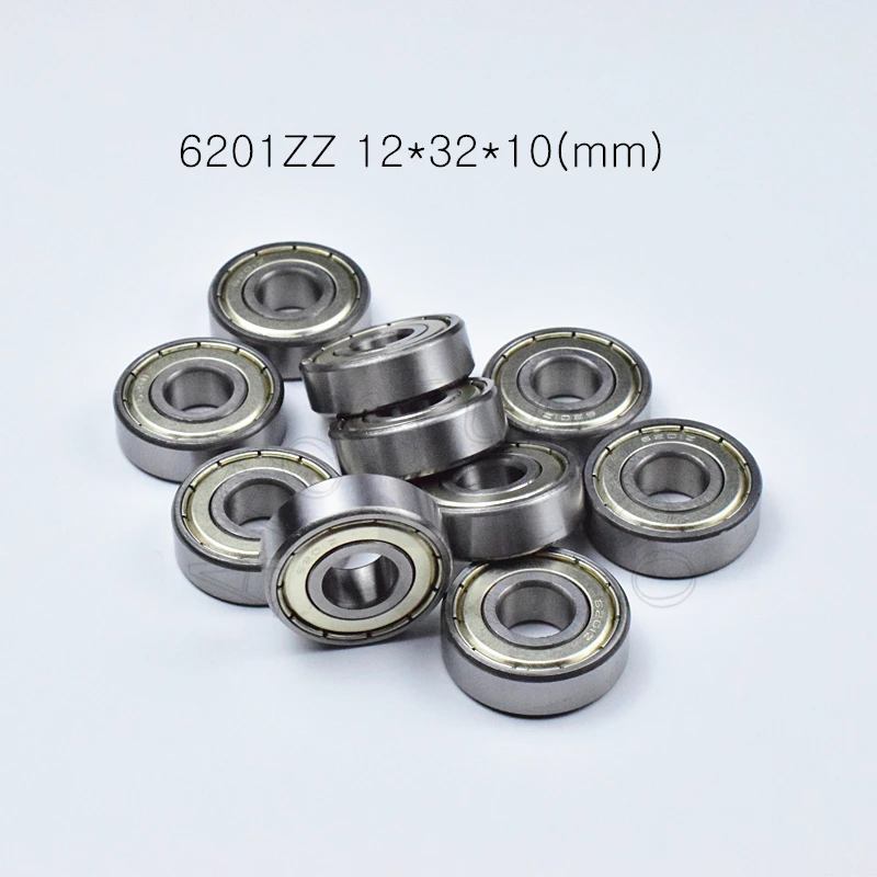 

6201ZZ 10pcs Bearing 12*32*10(mm) chrome steel Metal Sealed High speed Mechanical equipment parts