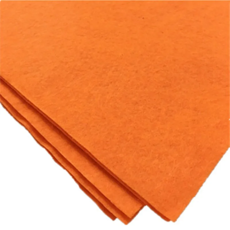 Orange Non Woven Felt Fabric Sheets Fiber Thick Kids DIY Craft Assorted Fabric Square Embroidery Scrapbooking Craft AA8502 - 15
