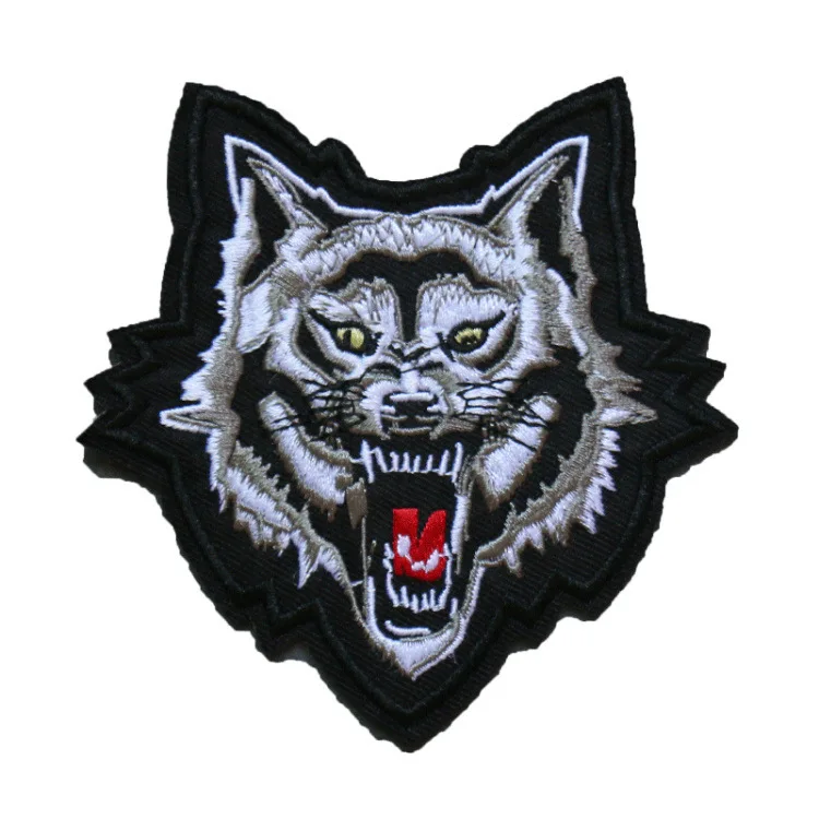 PGY 1PCS Punk Wolf Series Patches for Clothes Animal Sticker On Clothing Diy  Patch Cool Coat Appliques Garment Decor Parches