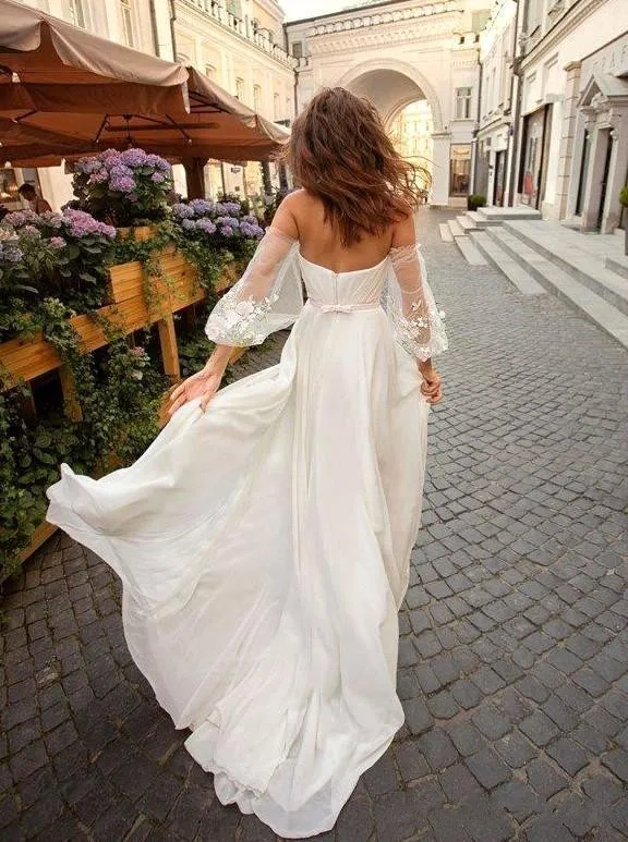 Vestidos De Novia Playa Weiß Einfache Hochzeit Kleider Plus Größe Schatz Neck Brautkleid Bodenlangen Strand Hochzeit Kleider