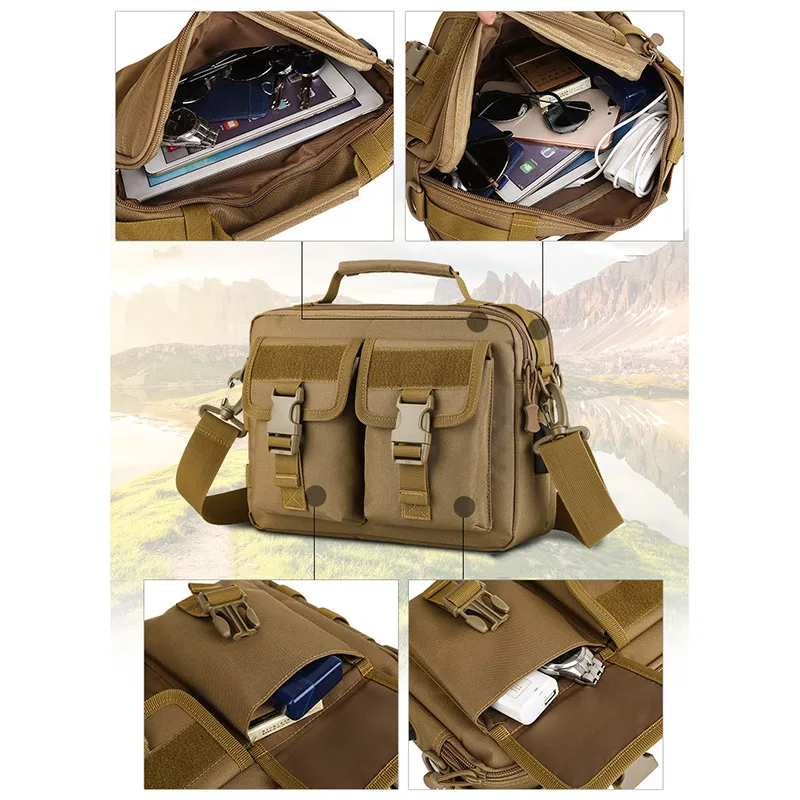 Nylon Chest Bag Camping Bags Outdoor Trekking Men Women Tactical Shoulder Camouflage Traveling  Handbag USB Hiking Bag XA888WD
