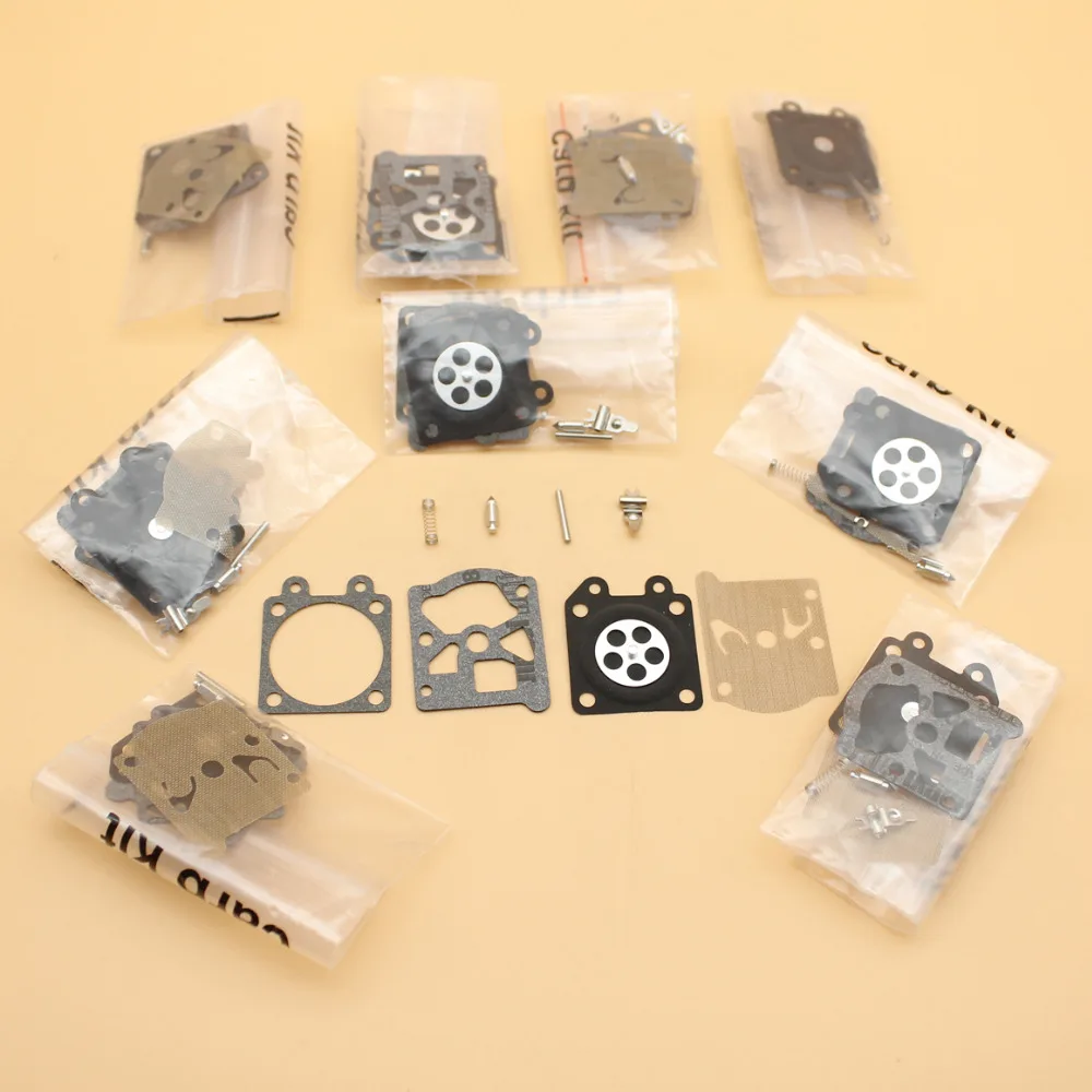 Kit de reconstrução de diafragma de carburador 10 tamanhos, adequado para motosserras Stihl MS180 MS170 018 017 ms 180 170 Walbro Carb