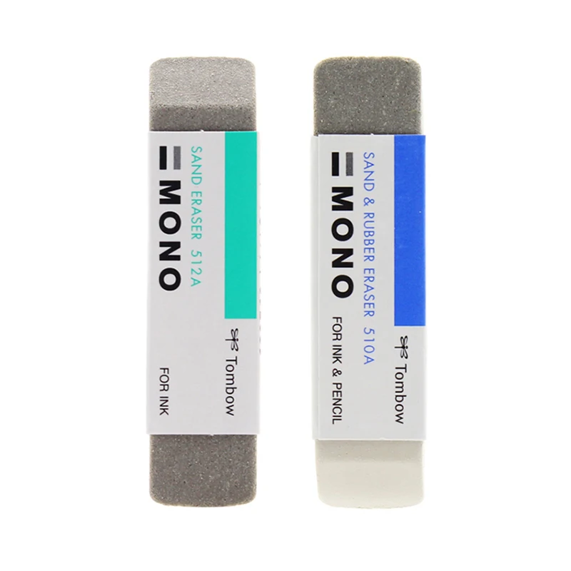 TOMBOW Mono Eraser ES-512A/ES-510A For Sand Eraser Scrub Rubber Double Head Ink Remover highlight School Supplies Erasers