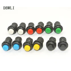 10Pcs  Latching  Self-locking Push button SwitchON/OFF 12mm  3A /125VAC 1.5A/250VAC red green blue yellow  pushbutton switches