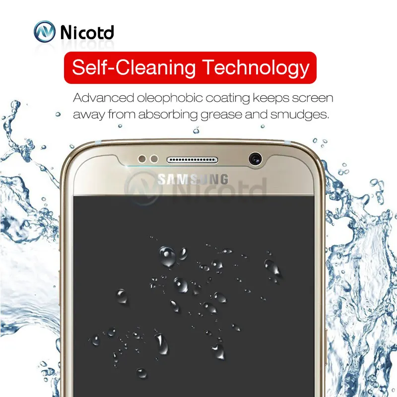 Nicotd Tempered Glass For Samsung Galaxy A3 A5 A7 J3 J5 J7 2017 2015 2016 0.26mm 2.5D Screen Protector Glass Film 9H Protective