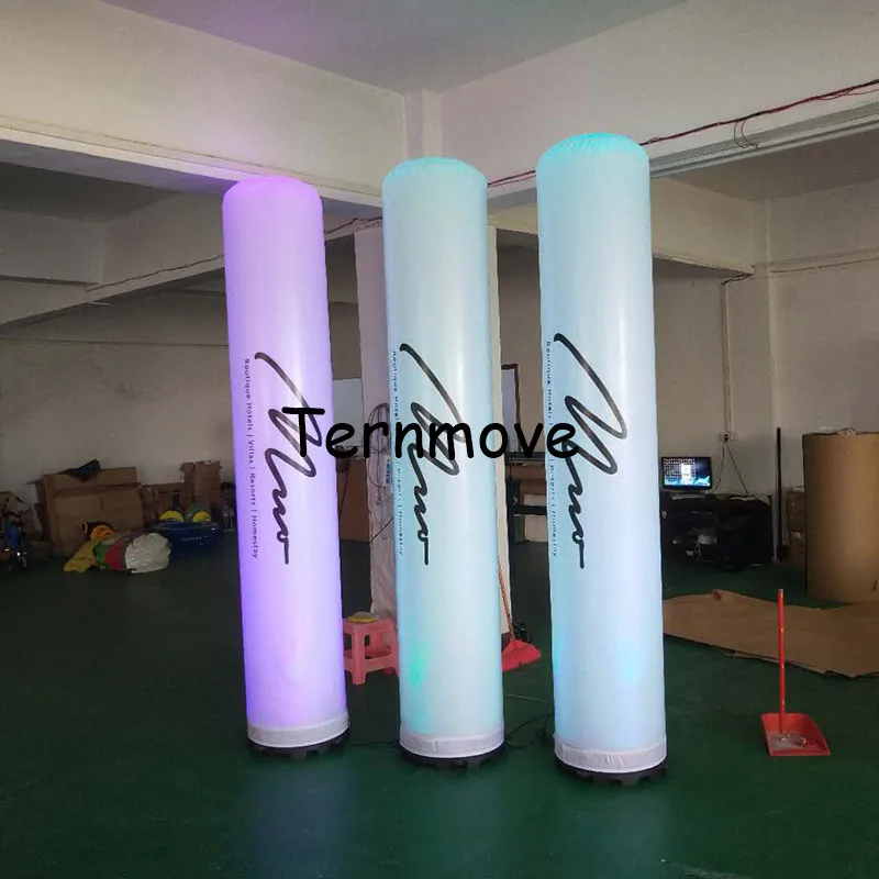 2m/2.5m/3m Attractive LED Tube Inflatable Air Pillar Column for Party and Event Stage Lighting Decoration Advertising Promotion