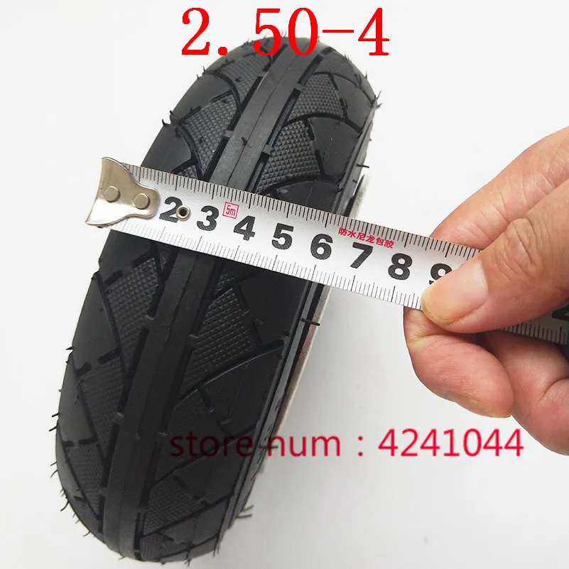 2.50-4 tire wheel 4 inch hub rims+tyre+inner tube fits Baby carriage,Elderly Mobility scooter, electric 3wheel standing car