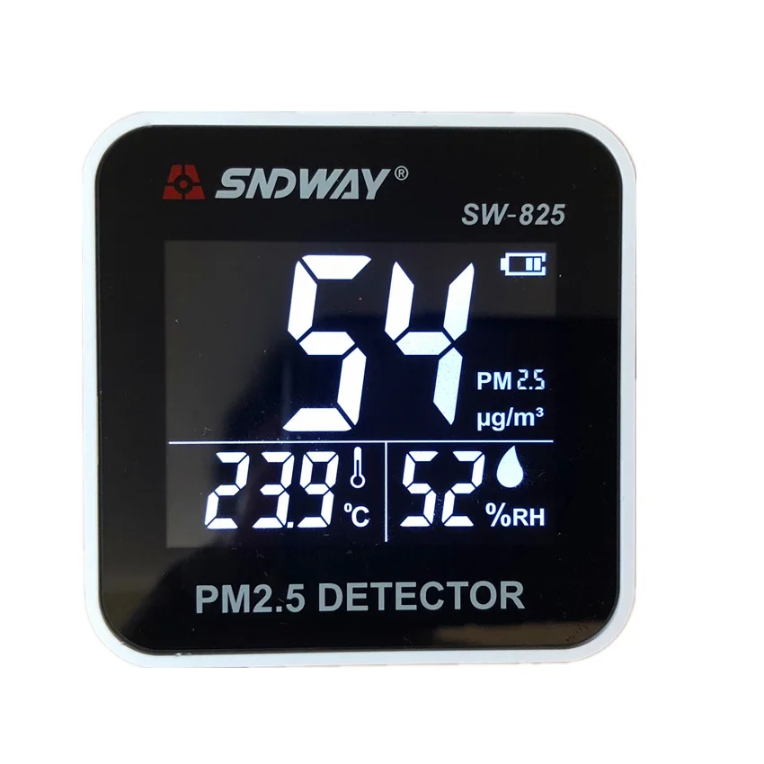 

SNDWAY SW-825 Laser PM2.5 Detector tester gas monitor Digital Air Quality Monitor /Gas analyzer/Temperature humidity meter