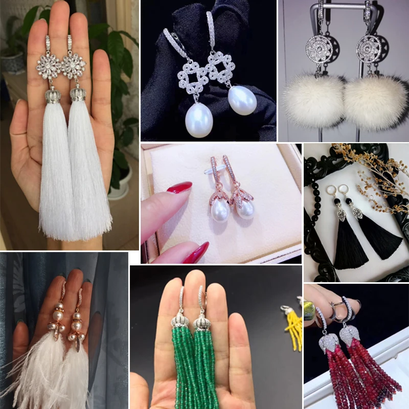 Venta al por mayor, accesorios para hacer joyas y pendientes, accesorios DIY, aro con Micro pavé, suministros para fabricación de joyas CZ transparentes de alta calidad