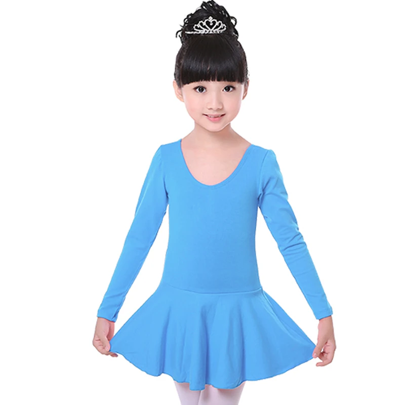 Girls Ballet Tutu Leotards Long Sleeve Kid Children Ballet O-neck Tutu Dress Ballet Dance Dress For Girl Ballerina