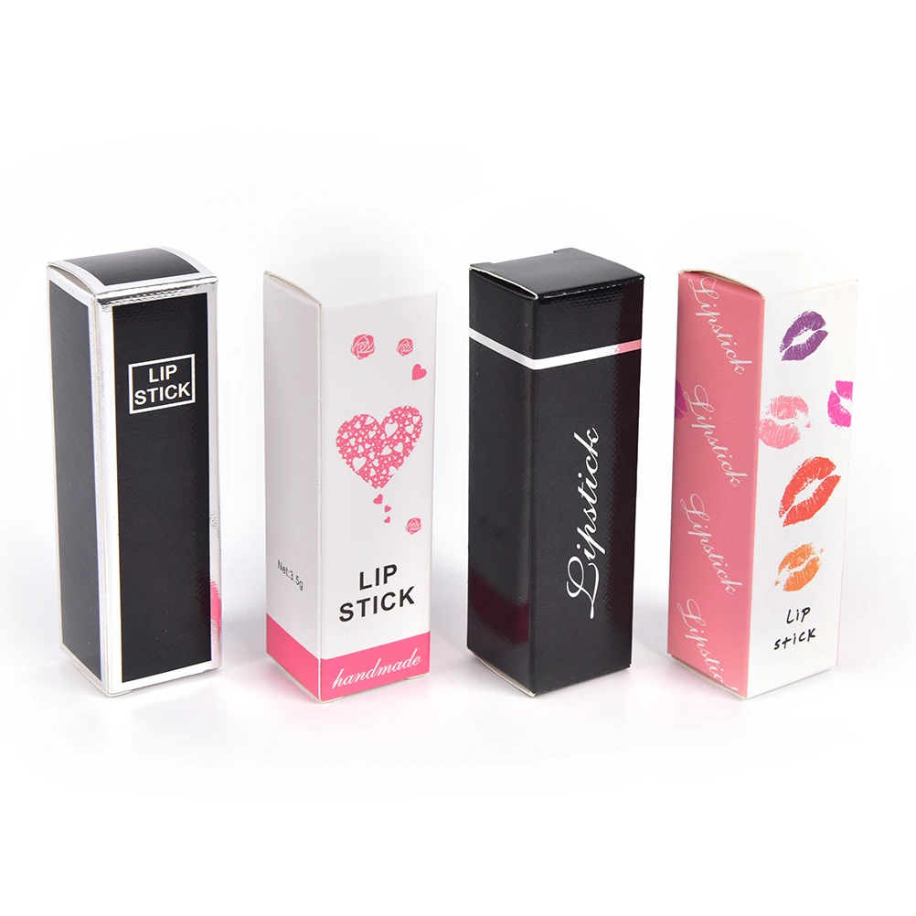 10pcs/lot 5G 5ml Lip Balm Tube Packaging Carton Box 21 colors Lipstick Tube DIY Packing box 25*25*88mm Colorful Kraft Paper Gift