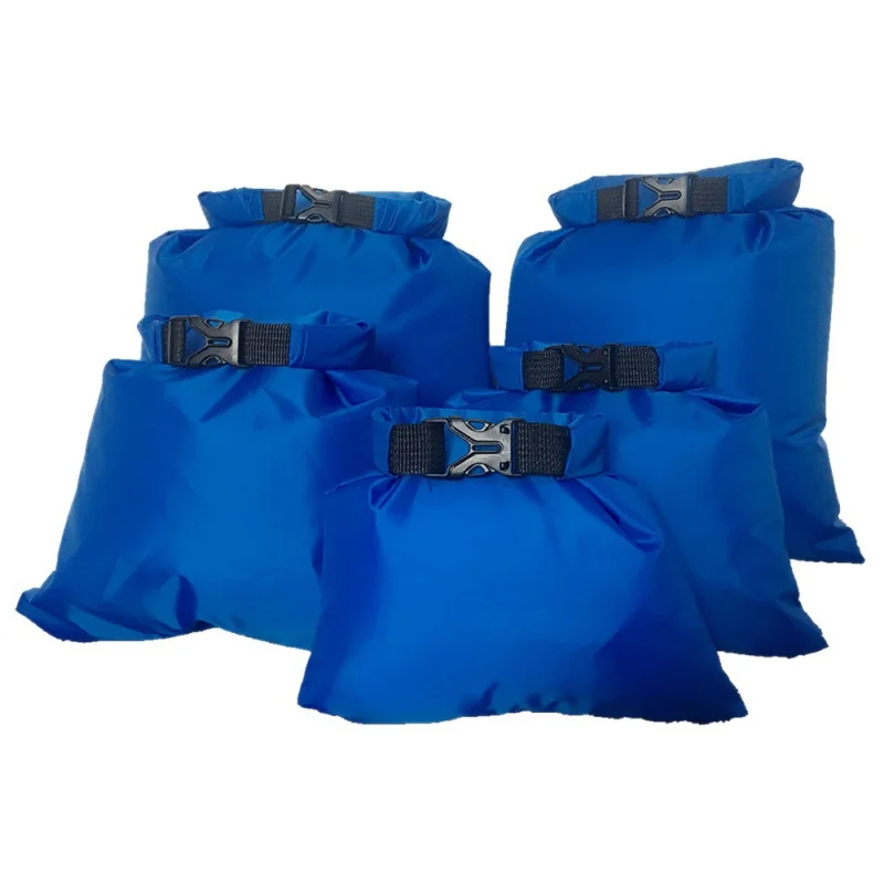 5 pçs/set natação ao ar livre à prova dwaterproof água saco de acampamento rafting armazenamento seco com alça ajustável gancho saco de acampamento